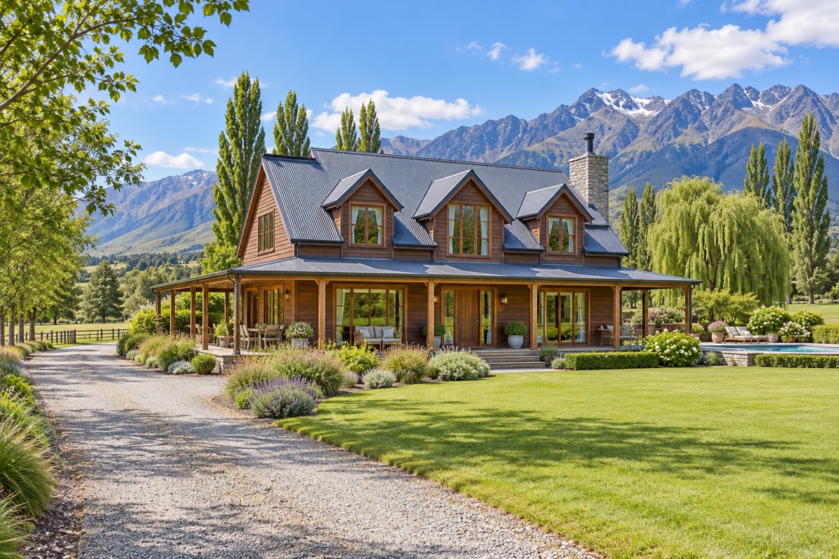Country estate on 11.6 acres · Exterior · Home illustration