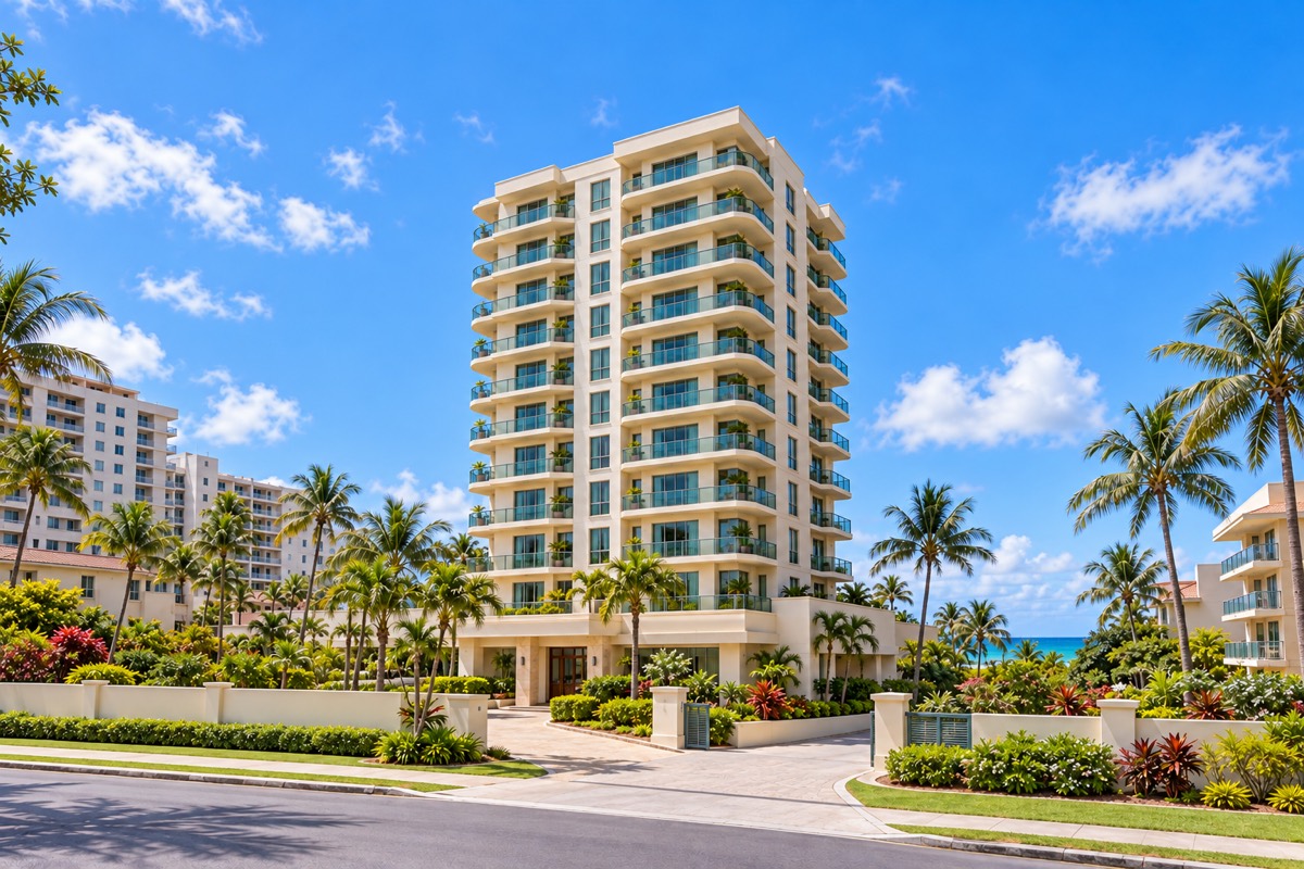Three-bedroom luxury condo on Tumon Beach · Exterior · Home illustration