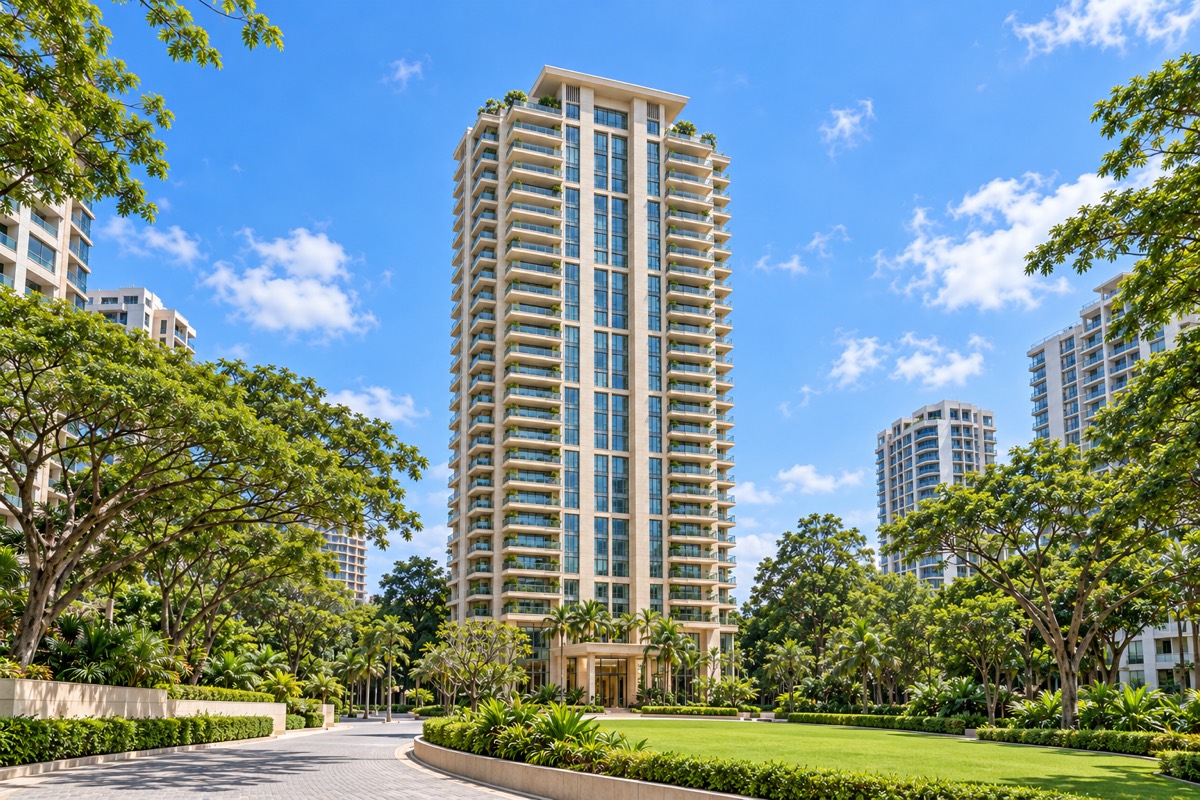 Four-bedroom luxury condo just north of Orchard · Exterior · Home illustration